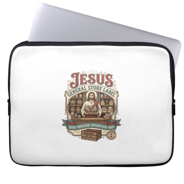 Jesus General Store Label Jesus General Store Chri Laptop Sleeve (Voorkant)