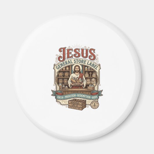 Jesus General Store Label Jesus General Store Chri Magneet (Voorkant)