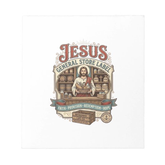 Jesus General Store Label Jesus General Store Chri Notitieblok (Voorkant)