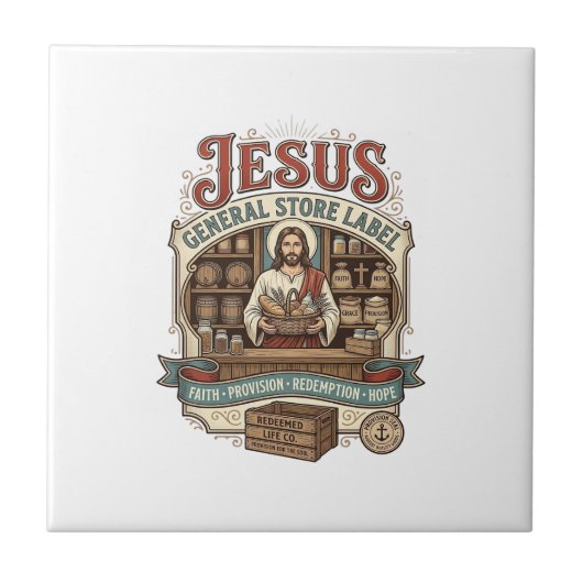 Jesus General Store Label Jesus General Store Chri Tegeltje (Voorkant)