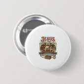 Jesus Generele Winkel Label Jesus Algemene Winkel Ronde Button 5,7 Cm (Voorkant /achterkant)