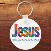 Jesus geometric pattern sleutelhanger (Achterkant)