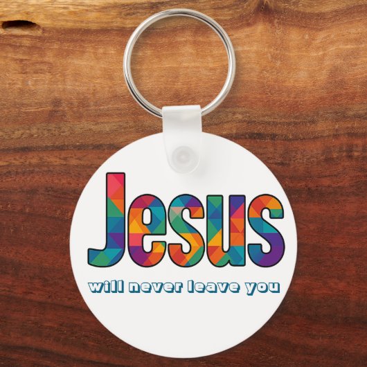 Jesus geometric pattern sleutelhanger (Achterkant)