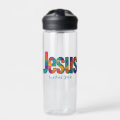 Jesus geometric pattern  waterfles (Voorkant)