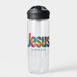 Jesus geometric pattern waterfles