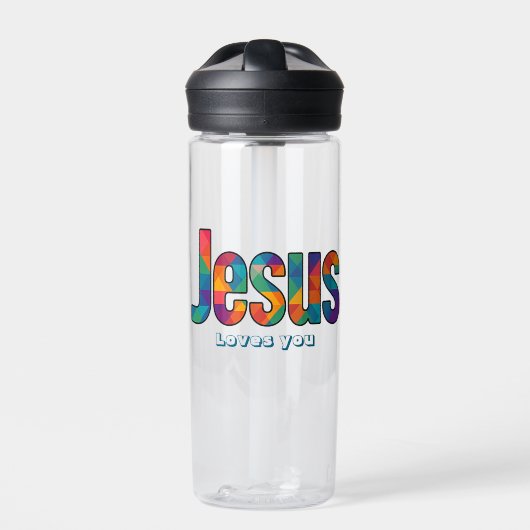 Jesus geometric pattern  waterfles (Voorkant)