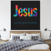 Jesus geometrisch patroon Glanzende Poster Canvas Afdruk (Insitu (Slaapkamer))