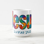 Jesus geometrisch patroon  koffiemok (Center)