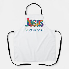 Jesus geometrisch patroon  schort