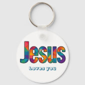 Jesus geometrisch patroon  sleutelhanger (Voorkant)
