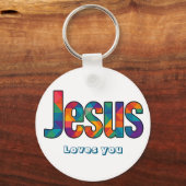 Jesus geometrisch patroon  sleutelhanger (Voorkant)