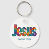 Jesus geometrisch patroon  sleutelhanger (Voorkant)