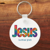 Jesus geometrisch patroon  sleutelhanger (Voorkant)