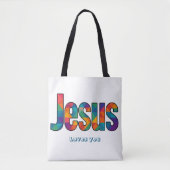Jesus geometrisch patroon  tote bag (Voorkant)
