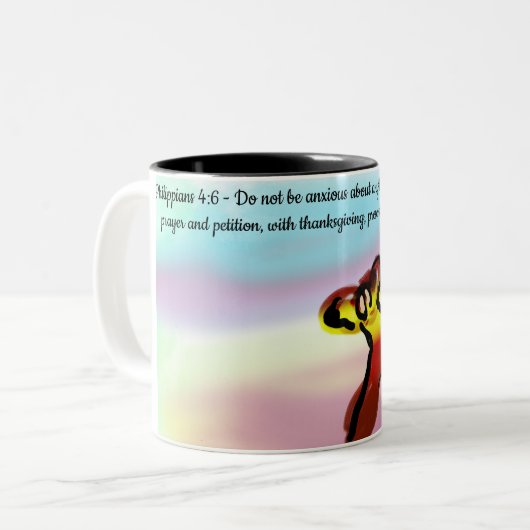 jesus get this  tweekleurige koffiemok (Voorkant links)