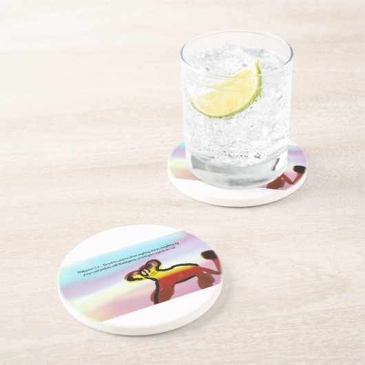 jesus get this zandsteen onderzetter (Zijkant)