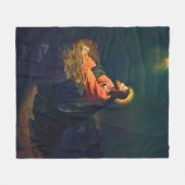Jesus Gethsemane Agony Garden zet Olijfman op Fleece Deken (Voorkant (Horizontaal))