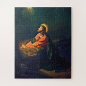 Jesus Gethsemane Agony Garden zet Olijfman op Legpuzzel (Verticaal)