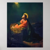 Jesus Gethsemane Agony Garden zet Olijfman op Poster (Voorkant)