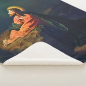 Jesus Gethsemane Agony Garden zet Olijfman op Sherpa Deken (3/4)