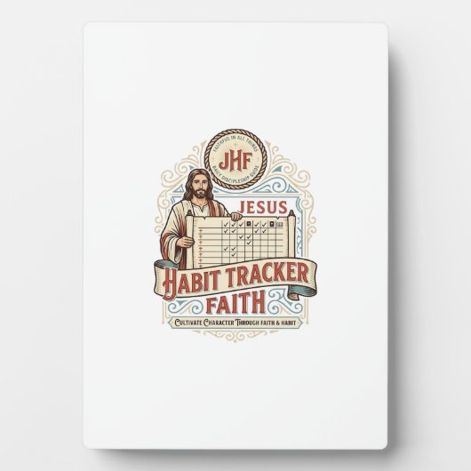 Jesus Gewoonte Tracker Geloof Jezus Gewoonte Track Fotoplaat (voorkant)