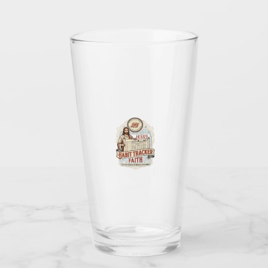 Jesus Gewoonte Tracker Geloof Jezus Gewoonte Track Glas (Voorkant)