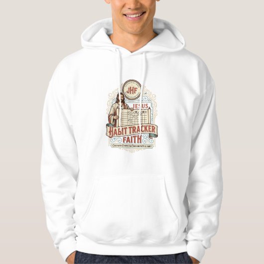 Jesus Gewoonte Tracker Geloof Jezus Gewoonte Track Hoodie (Voorkant)