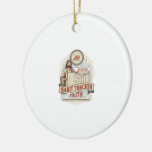 Jesus Gewoonte Tracker Geloof Jezus Gewoonte Track Keramisch Ornament (Links)