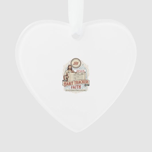 Jesus Gewoonte Tracker Geloof Jezus Gewoonte Track Ornament (voorkant)
