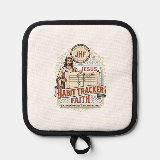 Jesus Gewoonte Tracker Geloof Jezus Gewoonte Track Pannenlap (Voorkant)