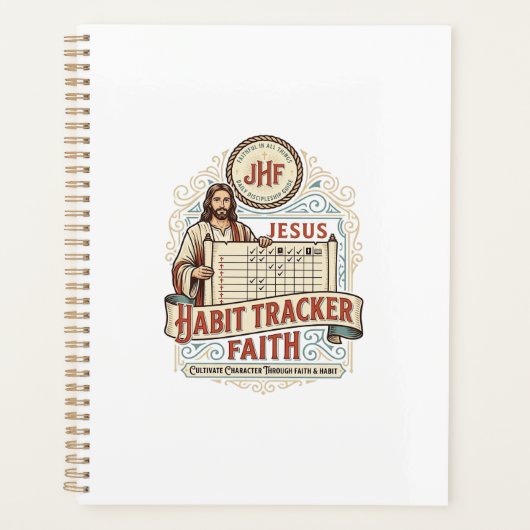 Jesus Gewoonte Tracker Geloof Jezus Gewoonte Track Planner (Voorkant)