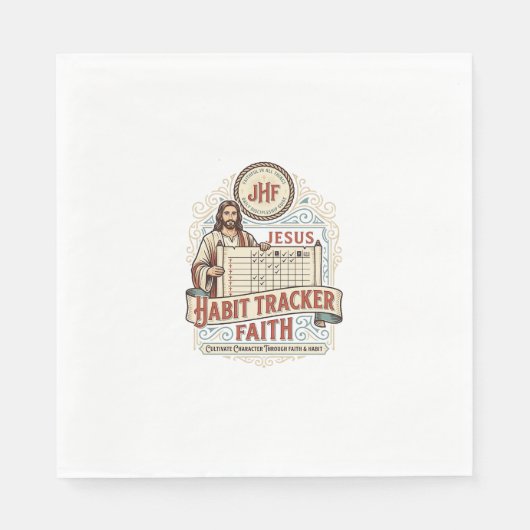 Jesus Gewoonte Tracker Geloof Jezus Gewoonte Track Servet (Voorkant)