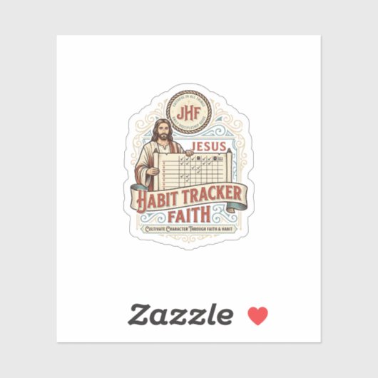 Jesus Gewoonte Tracker Geloof Jezus Gewoonte Track Sticker (Vel)