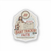 Jesus Gewoonte Tracker Geloof Jezus Gewoonte Track Sticker (Voorkant)