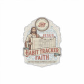 Jesus Gewoonte Tracker Geloof Jezus Gewoonte Track Sticker (Voorkant)