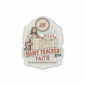 Jesus Gewoonte Tracker Geloof Jezus Gewoonte Track Sticker (Voorkant)