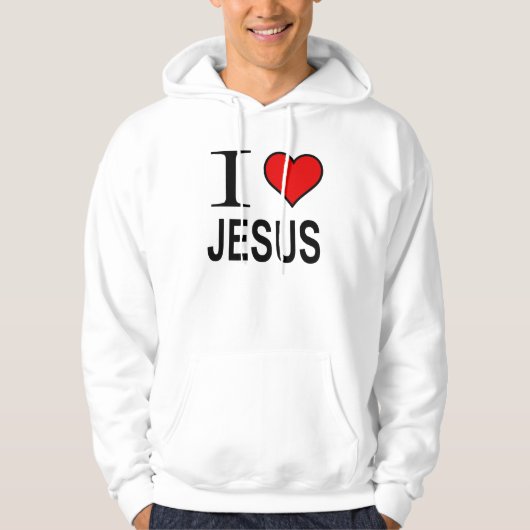 Jesus Gifts I Love Jesus Logo hoody (Voorkant)