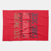 Jesus Ginger Bread Hot Chocolate kerstlampjes Theedoek (Horizontaal)