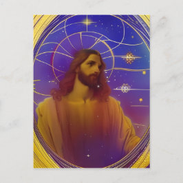 Jesus Glas in lood AI Generated Art Briefkaart