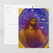 Jesus Glas in lood AI Generated Art Briefkaart (Voorkant / Achterkant)