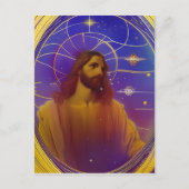 Jesus Glas in lood AI Generated Art Briefkaart (Voorkant)