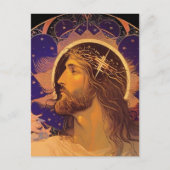 Jesus Glas in lood AI Generated Art Briefkaart (Voorkant)