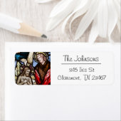 Jesus Glas in lood Return Address Mailing Label (Insitu)