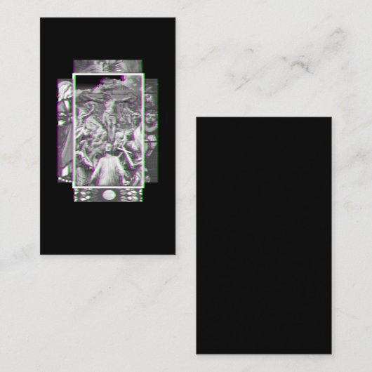Jesus Glitch Witchy Art Pastel Gothic Visitekaartje (Voorkant / Achterkant)