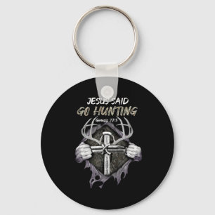 Jesus Go Hunting Genesis 273 Hunting Christelijk Sleutelhanger