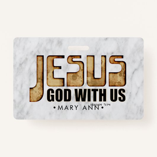 JESUS: God met ons Badge (Voorkant)