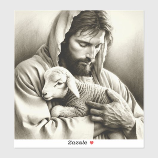 JESUS Goede Herder grote decal sticker (Vel)