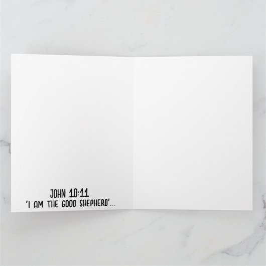 JESUS Goede Herder Lege Christelijke Wenskaart Kaart (Binnen)