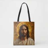 Jesus Gold Religious Tote Bag (Voorkant)