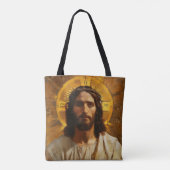 Jesus Gold Religious Tote Bag (Achterkant)